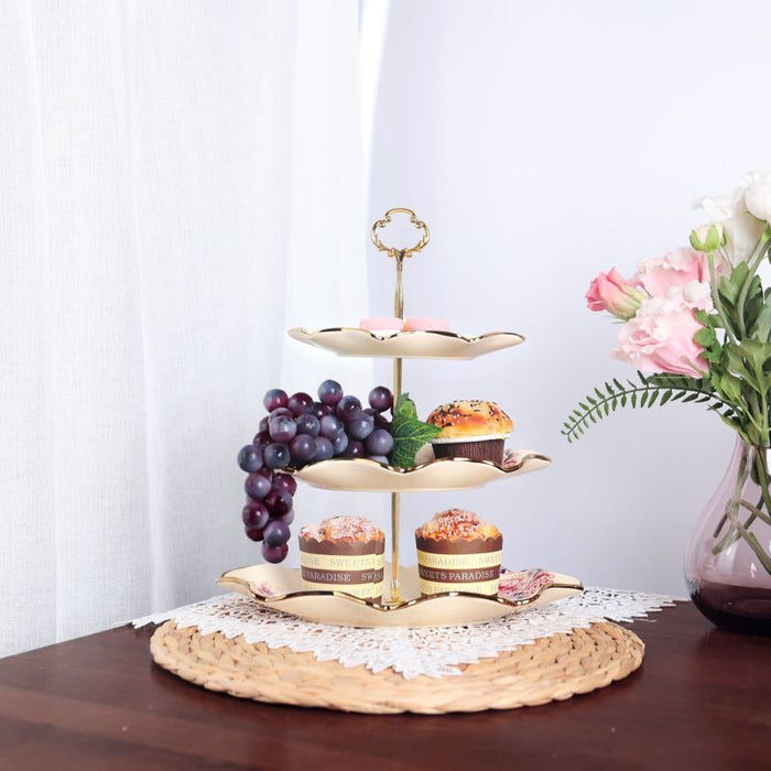 3 Tier Floral Royal Cupcake Stand