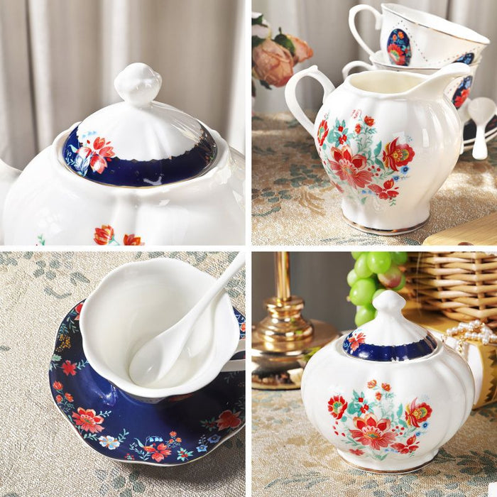 Floral Chinese Porcelain Tea Set