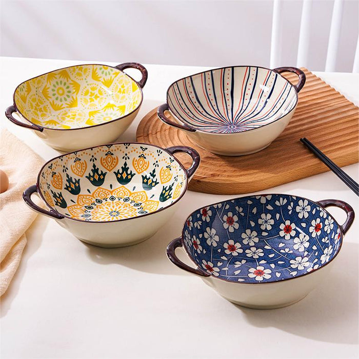Elegant Japanese Ceramic Serving Bowl