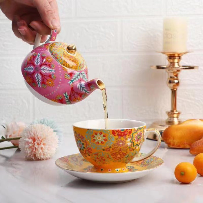 Bohemian Style Hand Painted Tea Set