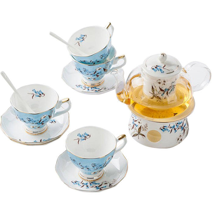 Flower Bird Ceramic English Tea Set