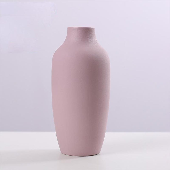Nordic Style Simple Solid Color Ceramic Vase-8