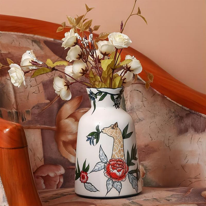 Rural Natural Hand-Painted Ceramic Vase-3