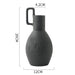 Matte Simple Solid Color Ceramic Vase with Handle-3