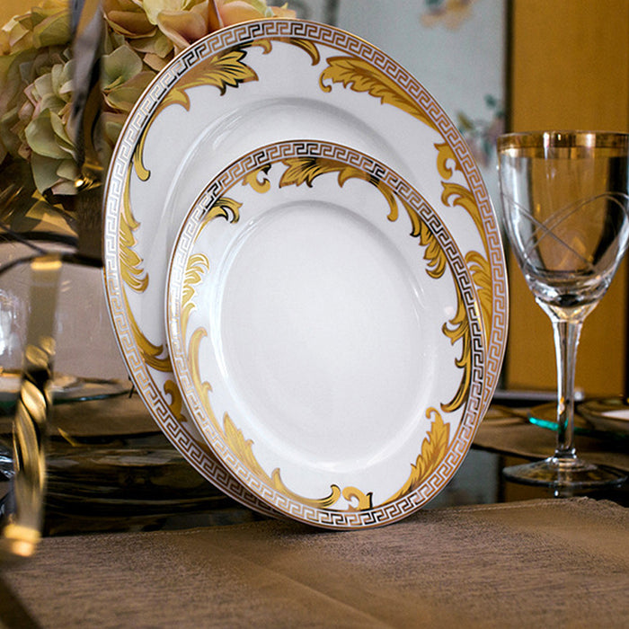 Gold Modern Bone China Dinnerset with Coffee Cup,Dinner Plate-9