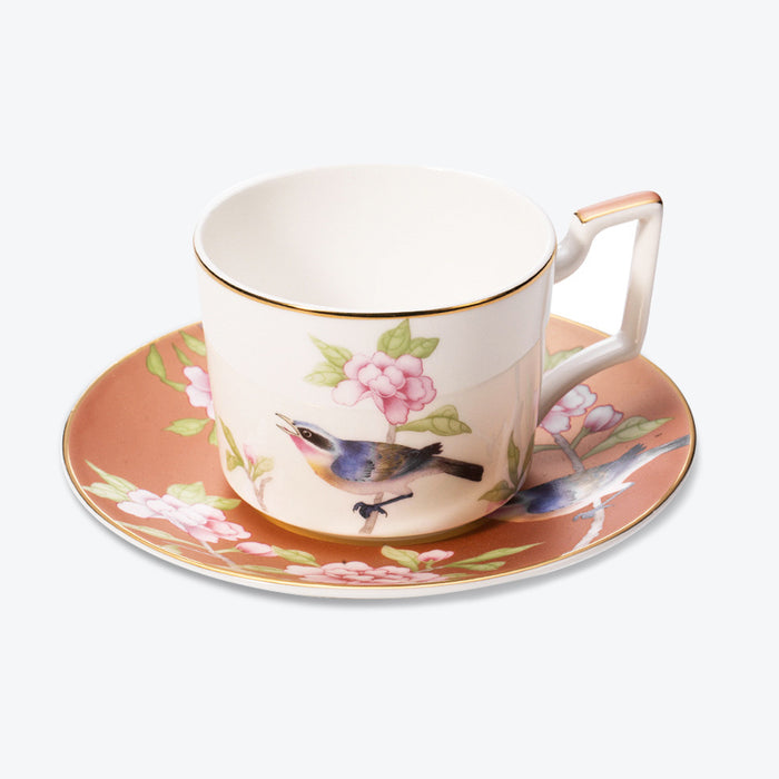 British Flower Bird Bone China Dinnerset with Coffee Cup,Dinner Plate-4