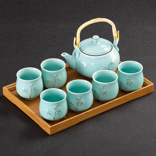 Japanese Plum Blossom Ceramic Tea Set-2