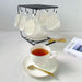 Elegant Golden Rim Bone China Coffee Cup and Saucer Set of 6-6