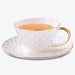 Gold Spot Golden Rim Coffee Cup and Saucer Set-1