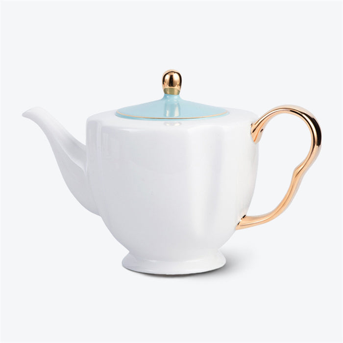 Luxury Bone China Gold Trim Ceramic Tea Set-4