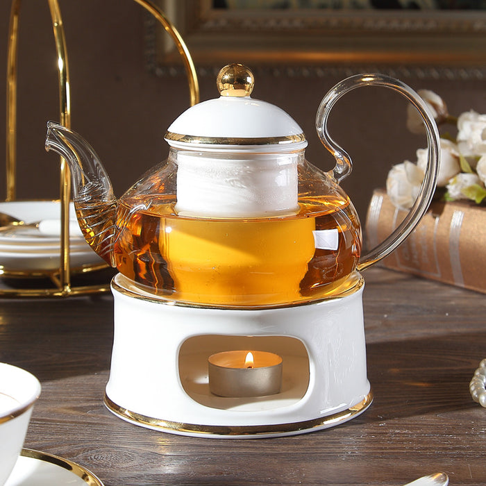 Luxury Bone China Gold Trim Tea Set-3