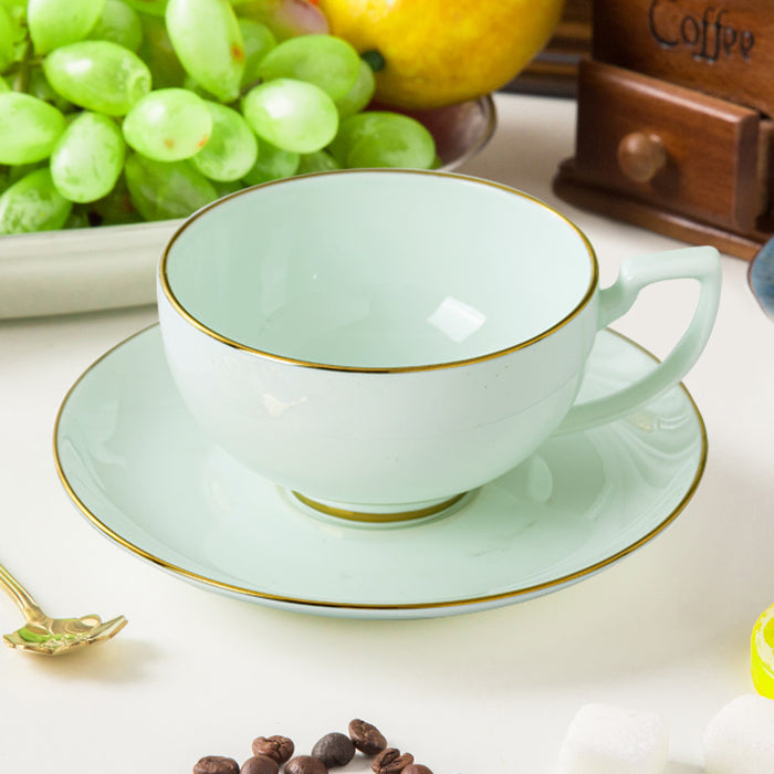 Jingdezhen Gold Trim Celadon Tea Set-3