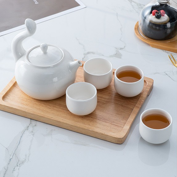 White Ceramic Kung Fu Tea Set-3