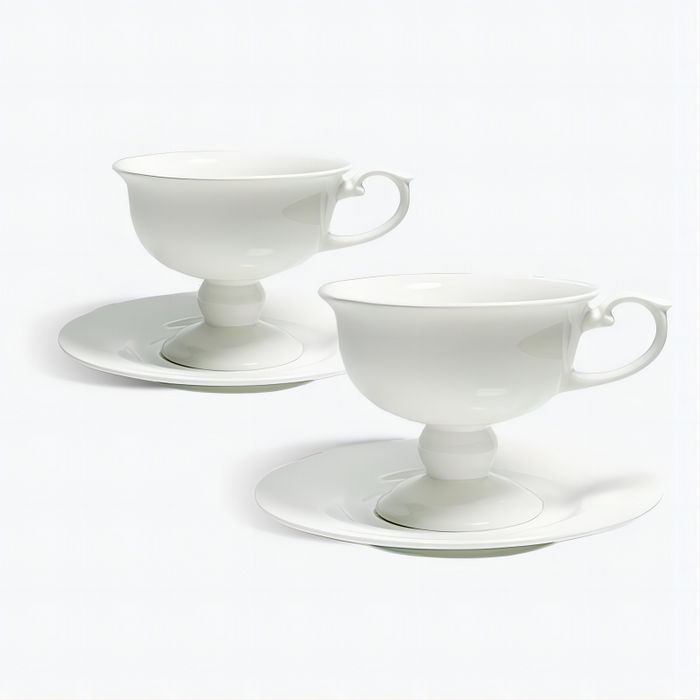 White British Ceramic Goblet Coffee Cup