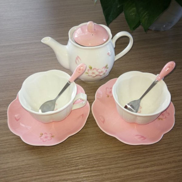 Japanese Sakura Pink Tea Set