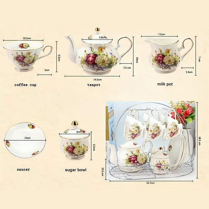 English Vintage Flower Coffee Set