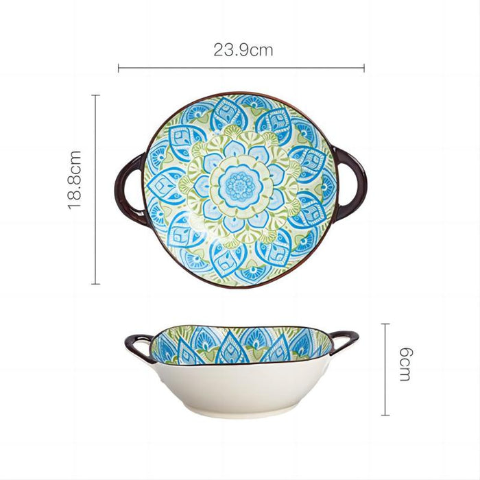 Elegant Moroccan Ceramic Serving Bowl