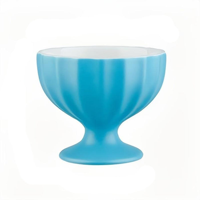 Blue Ceramic Ice Cream Cup Goblet