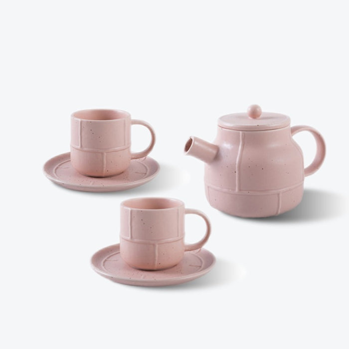 Modern Strip Desigend Ceramic Tea Set-2