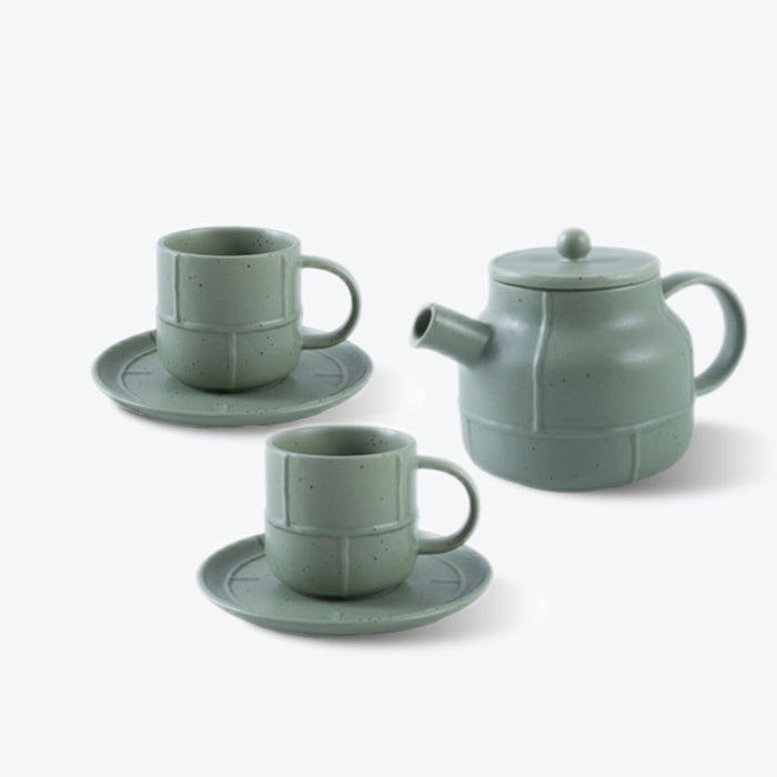 Modern Strip Desigend Ceramic Tea Set-3