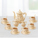 European Rose Ivory Porcelain Coffee Set-8