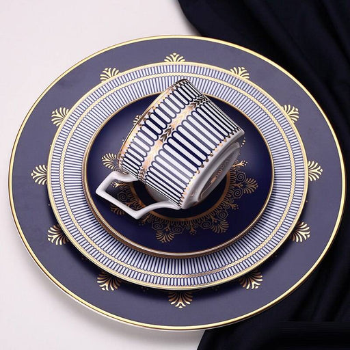 Gold Rim Bone China Dinnerset with Coffee Cup,Dinner Plate-2