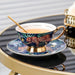 Leopard Golden Rim Bone China Coffee Cup Set-7