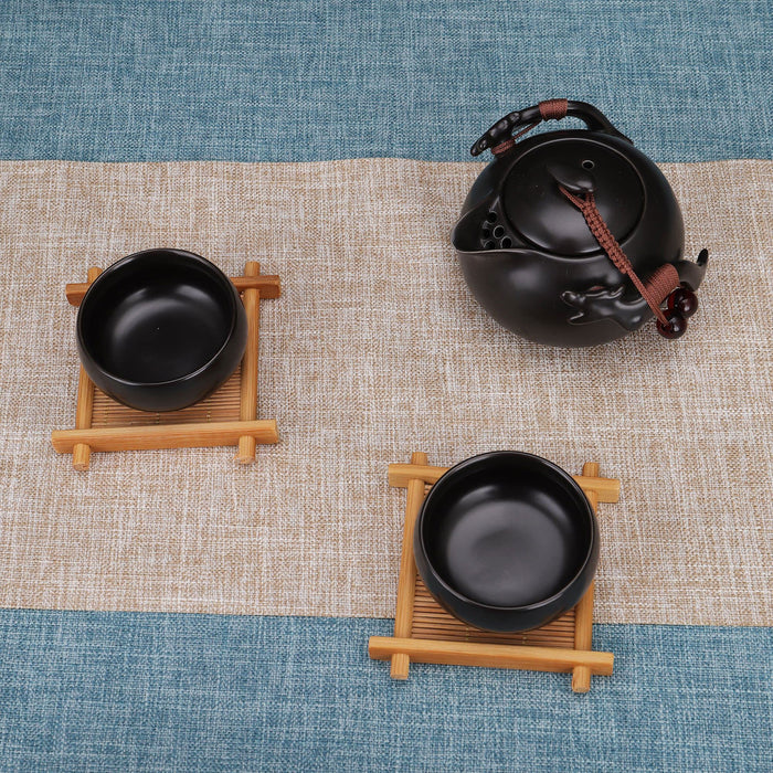 Black Chinese Ceramic Tea Set - HauSweet