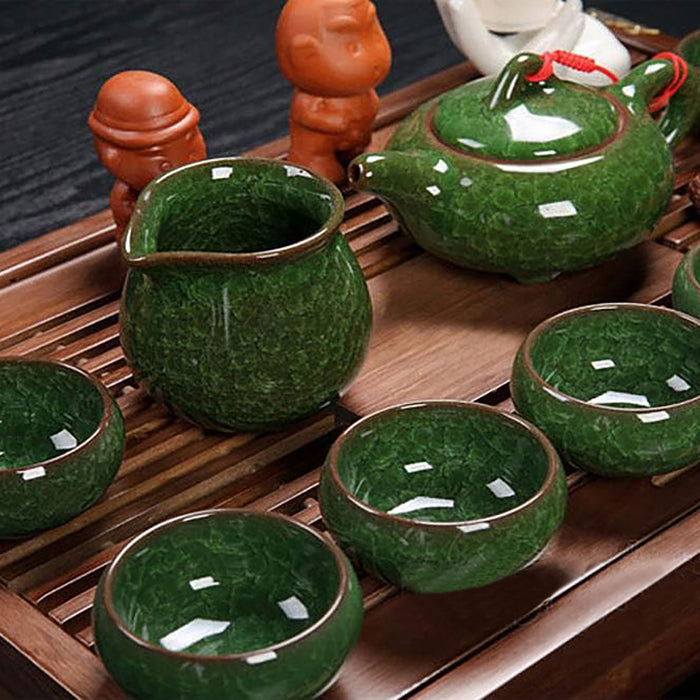 Green Ceramic Tea Cup Set - HauSweet