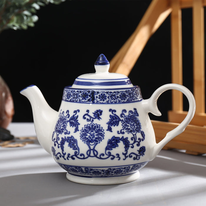Blue Flowers Porcelain Tea Pot - HauSweet