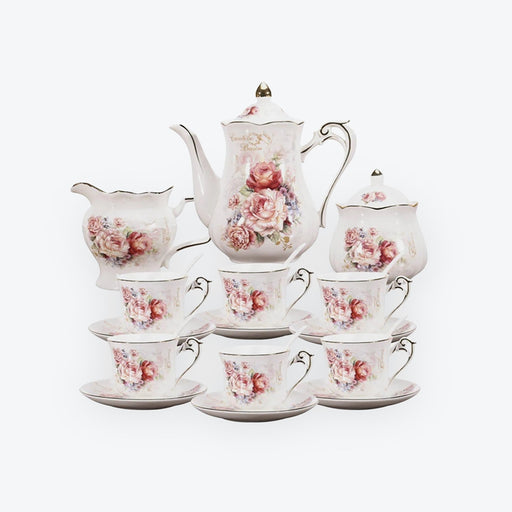 15 Pieces Vintage Porcelain Tea Set - HauSweet