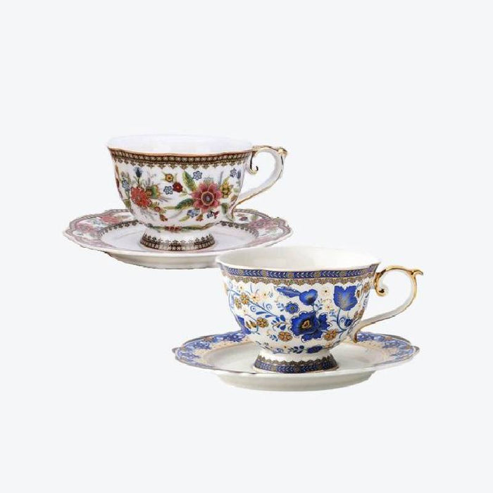 Fine Bone China Coffee Cup Set European Royal Style Tea Cups And Saucers  Set 200ml Ceramic Tea Cup Set Porcelain Cup For Coffee