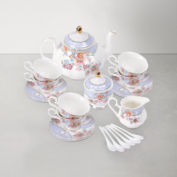 Blue Flowers Porcelain Tea Set - HauSweet