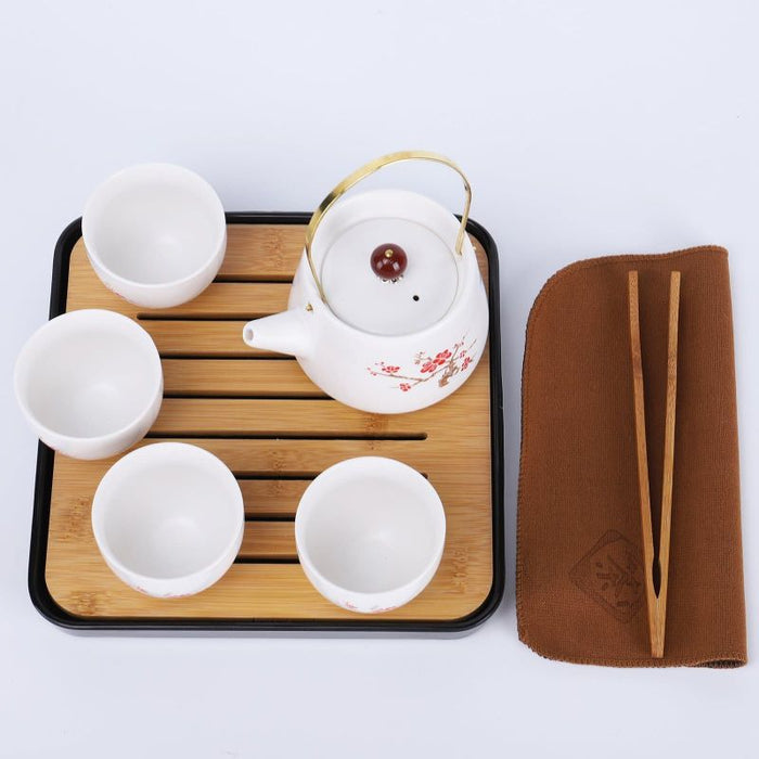 High Grade Chinese Tea Travel Set Ceramic Portable Teapot
