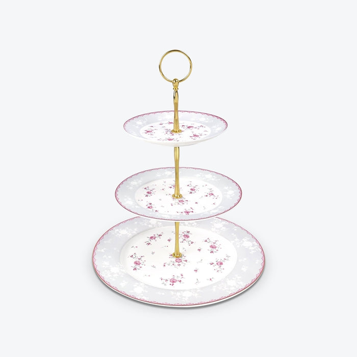 3 Tier Pink Porcelain Cupcake Stand