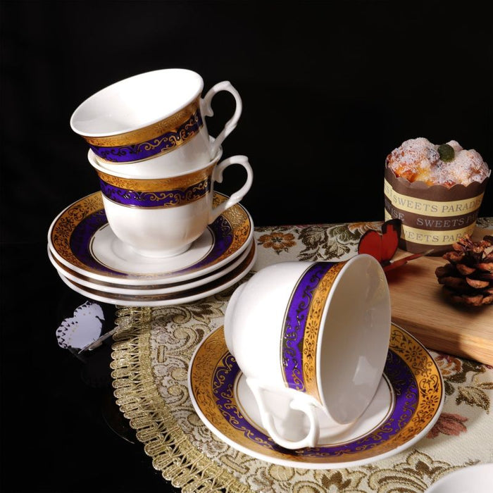 Gold Porcelain Cup and Saucer