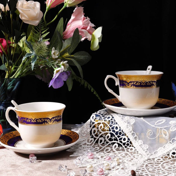 Gold Porcelain Cup and Saucer