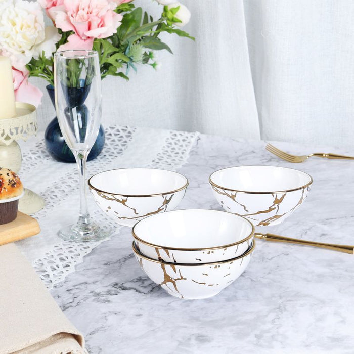 Marble Porcelain Soup Bowl Set