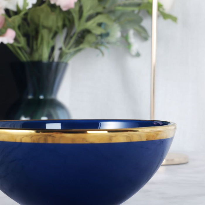 Navy Blue Porcelain Bowl Set