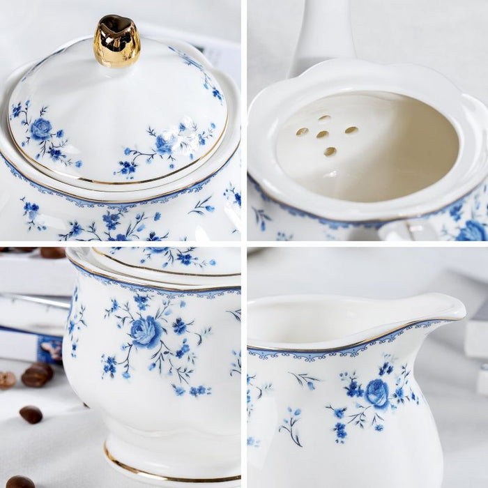 British Style Floral Porcelain Tea Set