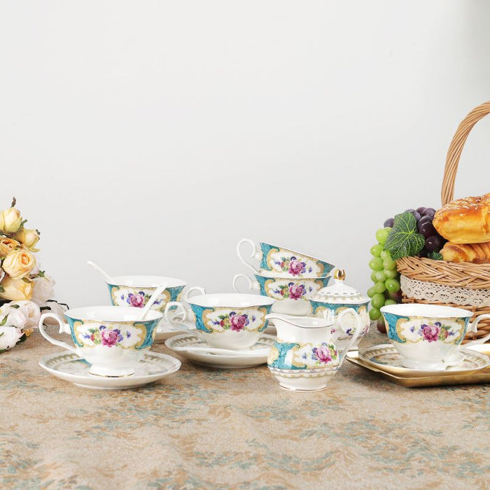 British Style Floral Porcelain Tea Set — HauSweet