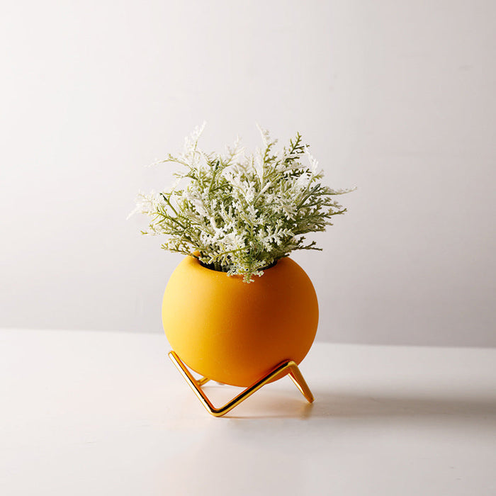 Ceramic Vase with Plant and Holder-5