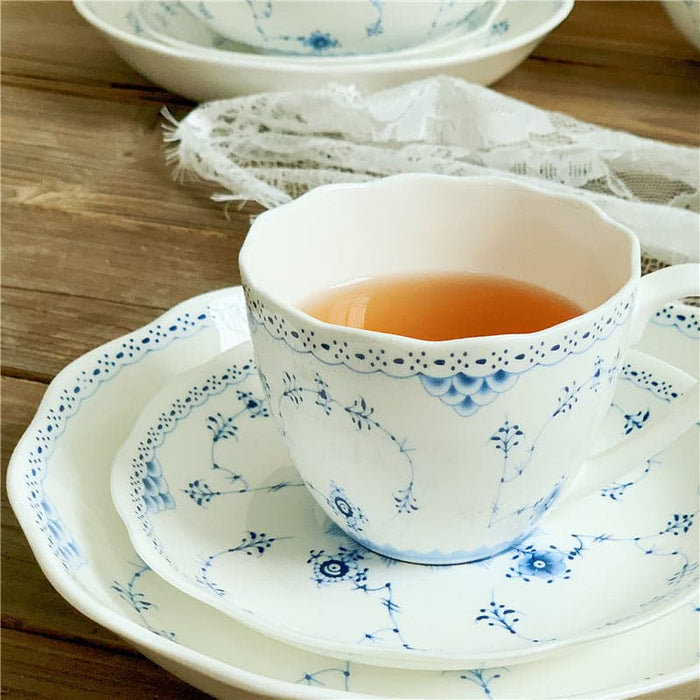 Blue Flower Coffee Cup Set