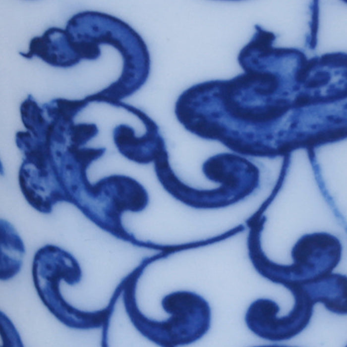 Blue And White Porcelain Beauty Plum Floor Vase