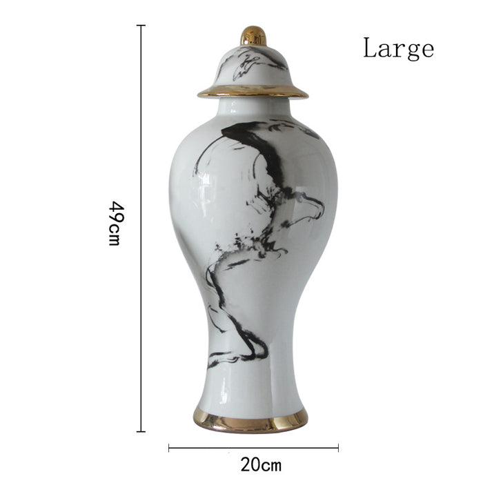 White Modern Japanese Style Floor Vase