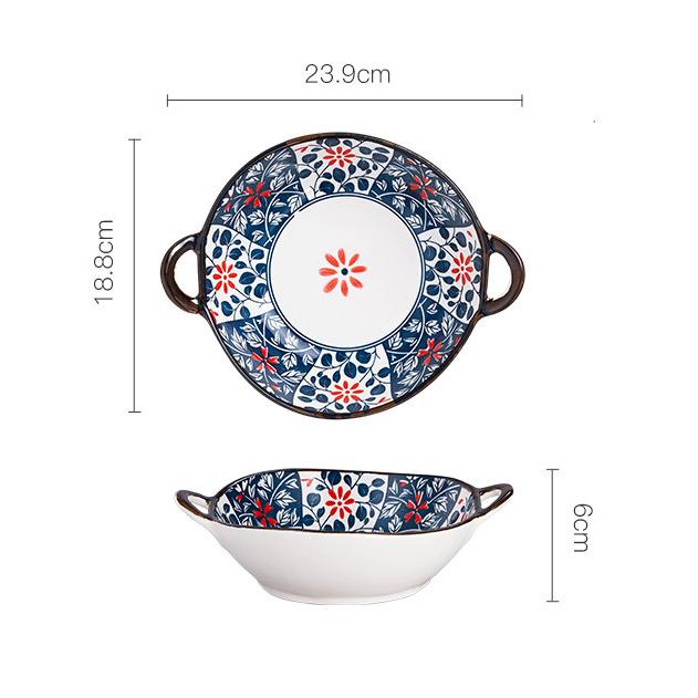 Elegant Japanese Ceramic Serving Bowl