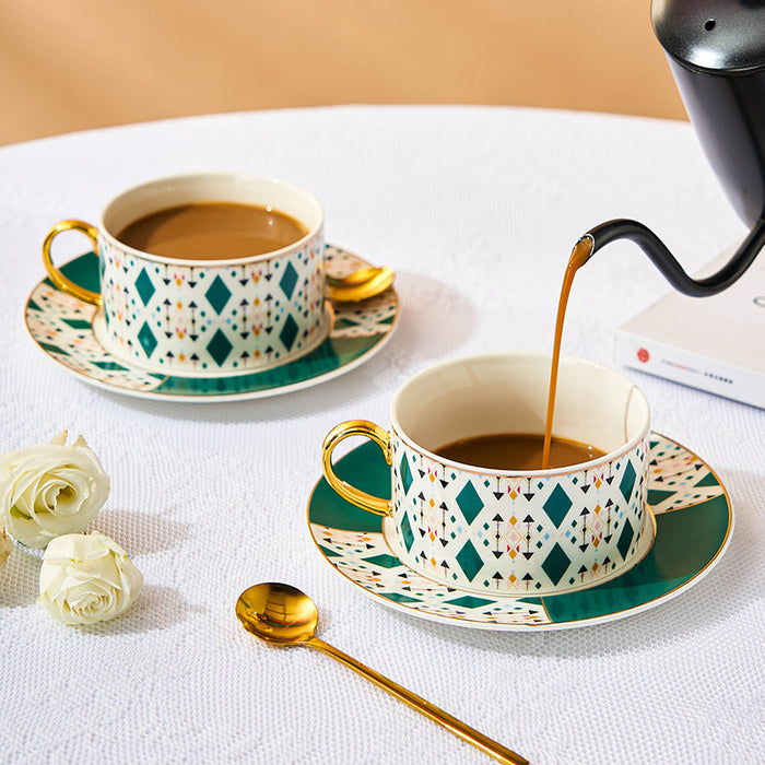 European Bohemian Luxury Ceramic Coffee Cup
