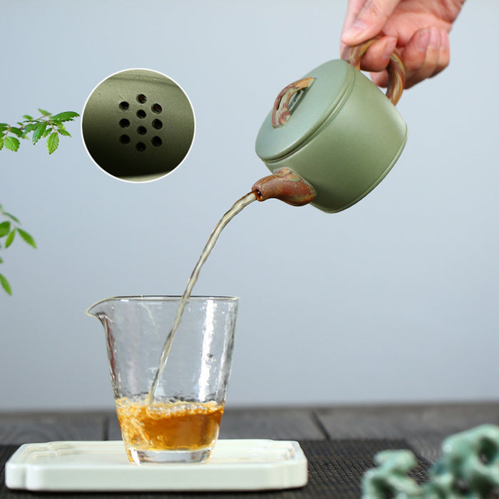Yixing Handmade Bean Green Teapot
