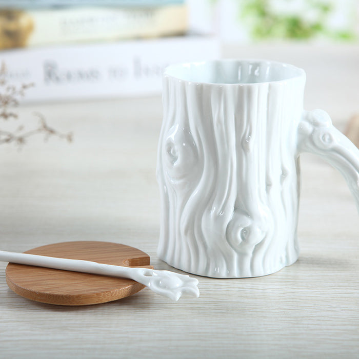 Creative Modern style White Tree Mug