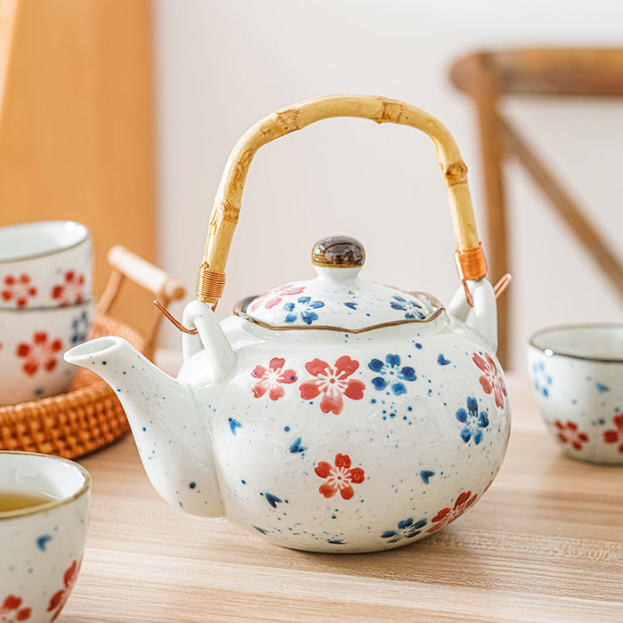 Hand-painted Cherry Blossom Tea Set